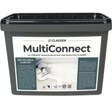 Classen MultiConnect SMP Vielzweck-Klebstoff für Ceramin-Produkte und Vinylböden im 5,5 Kilogramm Eimer, lösemittelfrei und isocyanatfrei. Classen Logo.
