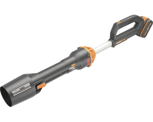 Akku-Laubbläser Worx Nitro Leafjet 20 Volt mit variabler Luftsteuerung und ergonomischem Griff.