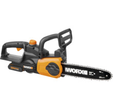 Worx 20 Volt Akku-Kettensäge mit einer Schwertlänge von 25 Zentimeter.