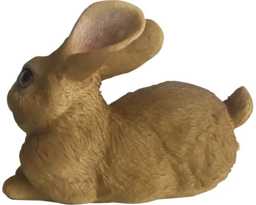 Deko-Hasenfigur sitzend mit strukturierter Felloptik.