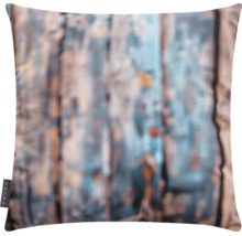 Quadratisches Dekokissen mit Holzoptik-Druck im Vintage-Design von Magma.