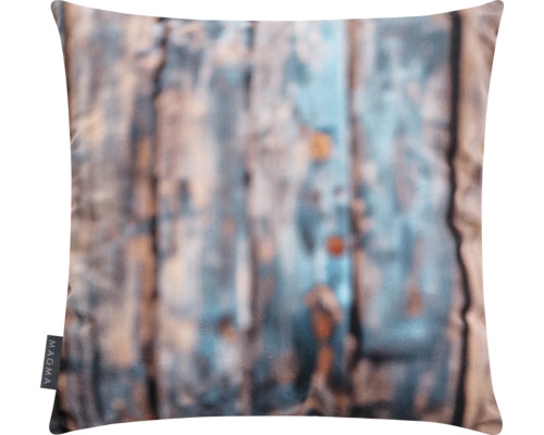 Quadratisches Dekokissen mit Holzoptik-Druck im Vintage-Design von Magma.