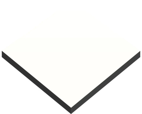 Quadratische Hochdrucklaminat-Platte mit dunklem Kern.