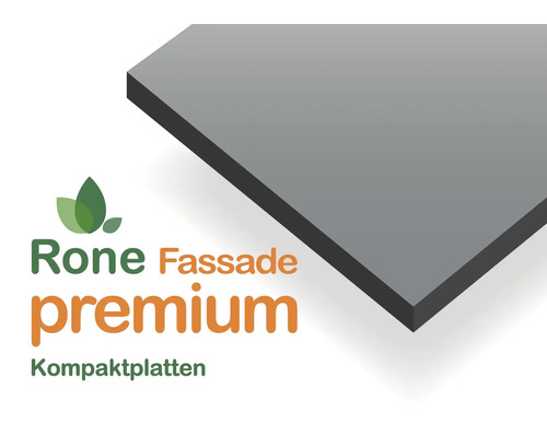 Rone Logo. Rone Fassade premium Kompaktplatte für die Fassadenverkleidung mit glatter Oberfläche.