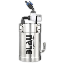 Auenfilter aus Edelstahl fr Aquarien mit Schlauchanschlssen und Pumpe der Marke Blau Aquaristic.