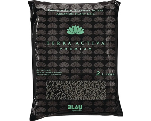 Blau Aquaristic Terra Activa Premium, nährstoffreicher Bodengrund für Aquarienpflanzen, 2 Liter.