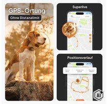 GPS Tracker weenect für Hunde 28 g, 6 x 2,4 x 1,5 cm, weiß (Image AI modified or generated)