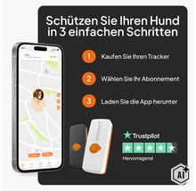 GPS Tracker weenect für Hunde 28 g, 6 x 2,4 x 1,5 cm, weiß (Image AI modified or generated)