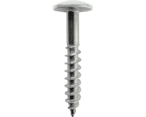 Metallschraube mit Flachrundkopf und Teilgewinde.