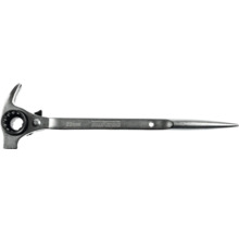 Gerüstbauratsche aus Metall mit 22 Millimeter Schlüsselweite und spitz zulaufendem Griffende.
