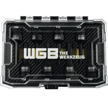 WGB The Werkzeug Bit-Satz Torx 8-teilig aus Chrom-Molybdän-Stahl in einem Kunststoffkoffer.