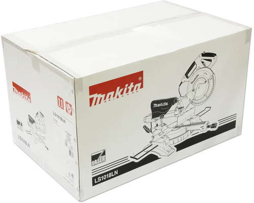 Originalverpackung der Makita Kapp- und Gehrungssäge LS1018LN.