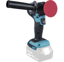 Makita 18 Volt Akku-Schleifer und -Polierer mit Zusatzgriff, kreisförmigem Schleifblatt und 18 Volt Lithium-Ionen Akku.