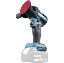 Makita Akku-Schleifer und Polierer 18 Volt LXT, bürstenloser Motor, Seitengriff, Schleifteller, Akku, Makita Logo.