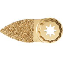 Hartmetall-Sägeblatt in Fingerform für Multifunktionswerkzeug zur Bearbeitung von Fliesen und Fugen.