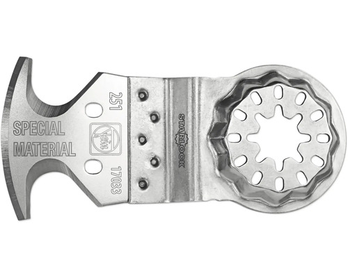 Fein Starlock Pilzschneidmesser für Multitools, aus Edelstahl, für weiche Materialien, Fein Logo.
