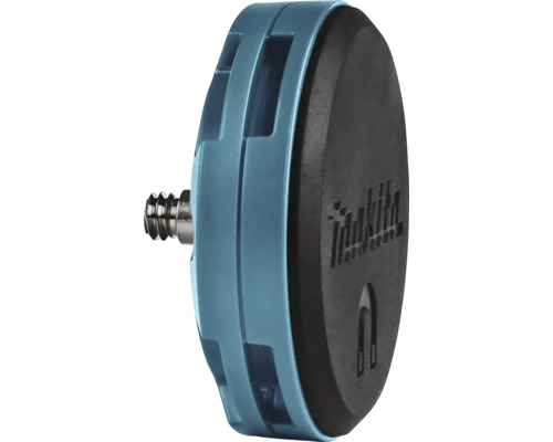 Makita Magnethalterung mit Schraubgewinde, rund, blau und schwarz, aus Kunststoff und Metall, Makita Logo.