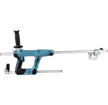 Makita Staubabsaugung für Bohrhämmer mit verstellbarem Tiefenanschlag, Saugkopf und Handgriff.