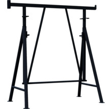 Höhenverstellbarer Arbeitsbock aus Metall für Bau- und Renovierungsarbeiten.
