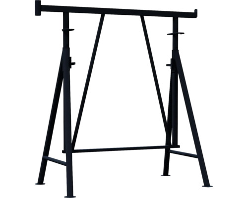 Höhenverstellbarer Arbeitsbock aus Metall für Bau- und Renovierungsarbeiten.