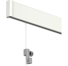 Bildergalerieschiene mit Perlonseil und verstellbarem Haken zur Wandmontage oder Deckenmontage