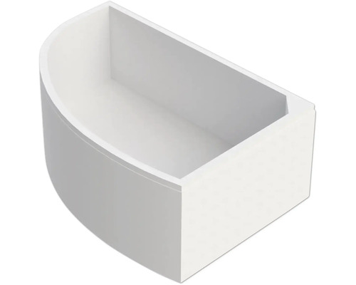 Eckbadewanne für den Badezimmer Einbau aus Sanitäracryl in halbrunder Form