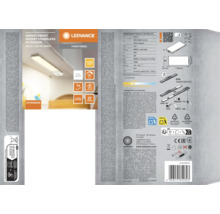 Verpackung der LEDVANCE Unterbauleuchte Socket Frameless Extension, 300 Lumen, 3.85 Watt, 3000 Kelvin, 3 Jahre Garantie. LEDVANCE Logo.