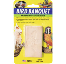 Zoo Med Bird Banquet Mineralblock mit Fruchtstücken für Vögel in Blisterverpackung 142 Gramm