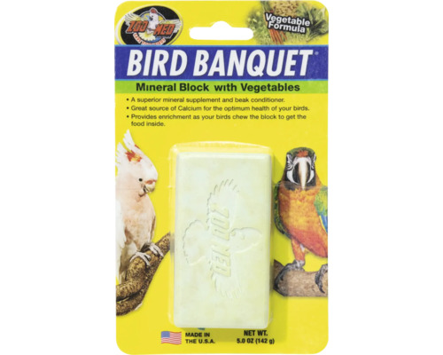 Zoo Med Bird Banquet Mineralblock mit Gemüse für Vögel 142 Gramm