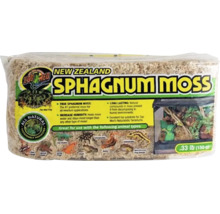 Zoo Med Neuseeland Sphagnum Moos, natürliches Terrariensubstrat zur Feuchtigkeitsspeicherung, 150 Gramm Packung.