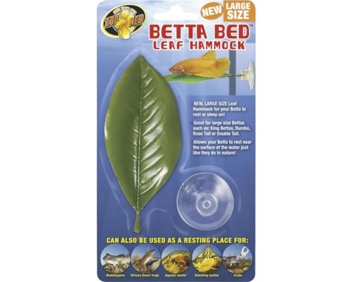 Zoo Med Betta Bed Blatt-Hängematte für Kampffische zur Befestigung mit Saugnapf im Aquarium