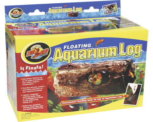 Zoo Med schwimmender Aquarienstamm für Fische und Amphibien in mittlerer Größe als Dekoration und Rückzugsort für das Aquarium
