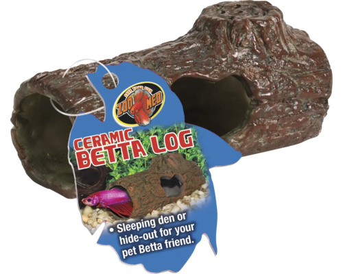 Zoo Med keramischer Betta Log als Versteck für Kampffische im Aquarium