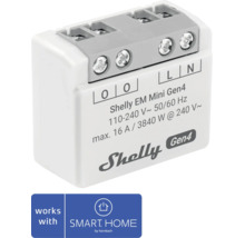 Shelly EM Mini Gen4 Unterputz-Schaltaktor, kompatibel mit SMART HOME by hornbach, 16 Ampere, 240 Volt.