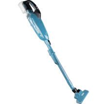 Makita Akku-Staubsauger mit Verlängerungsrohr, Bodendüse und Akku.