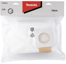 Makita Staubsaugerbeutel 2,0 Liter, 10 Stück im Pack, Modell 197903-8.