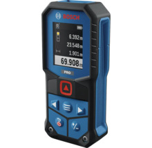 Bosch Laser Entfernungsmesser für präzise Messungen mit beleuchtetem Display und intuitiven Tasten zur Bedienung.