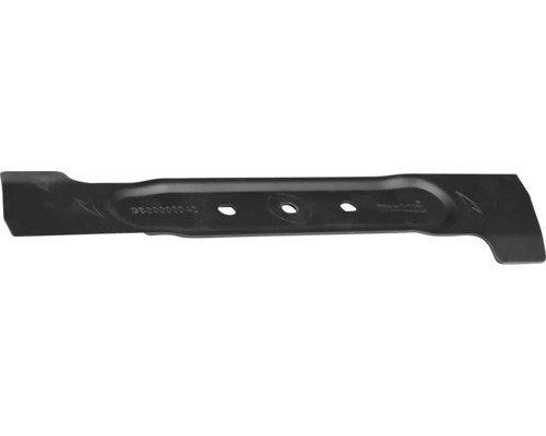 Ersatzmesser für Rasenmäher aus Metall mit drei Befestigungslöchern.