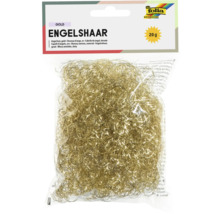 Folia Engelshaar in Gold, 20 Gramm, in einer Klarsichtverpackung.