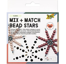 Folia Perlenset Perlsterne Mix und Match, Bastelset für Sterne aus Perlen, 269-teilig