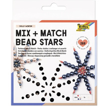 folia Perlenset Mix und Match Bead Stars Jolly Winter, 269-teilig zum Basteln von Perlensternen
