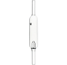 Blasenzähler aus Glas für Aquarium-CO2-Anlagen mit transparentem Gehäuse und interner Düse.
