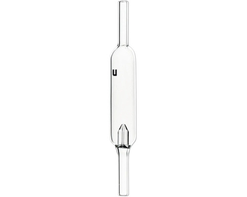 Blasenzähler aus Glas für Aquarium-CO2-Anlagen mit transparentem Gehäuse und interner Düse.