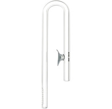 U-förmiges Glasrohr für Aquarien mit Saugnapf.