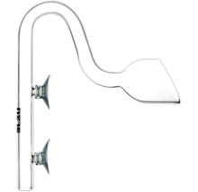 Blau Aquaristik Lily Pipe Outflow aus Glas mit Saugnäpfen für Aquarien-Aussenfilter.