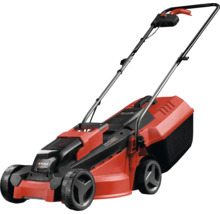 Einhell Akku-Rasenmäher mit bürstenlosem Motor, Grasfangbox und verstellbarem Führungsholm.