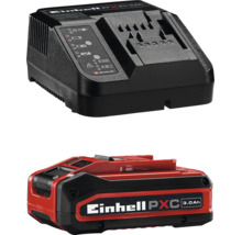Einhell Power X-Change Starter-Kit mit Akku-Ladegerät und 3,0 Amperestunden Akku.