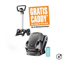 Aiper Poolroboter mit gratis Transportwagen für Webshop-Bestellungen und Smartphone-Steuerung. (Image AI modified or generated)