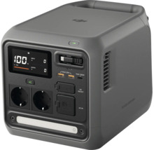 Tragbare Powerstation mit Display, Steckdosen und USB Anschlüssen.