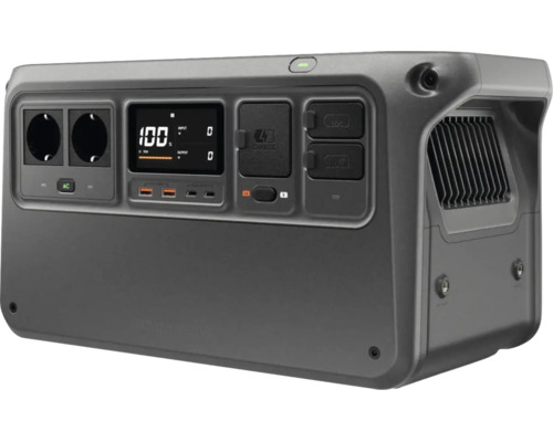 Tragbare Powerstation mit Steckdosen und digitalem Display